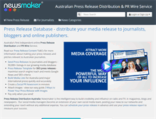Tablet Screenshot of newsmaker.com.au